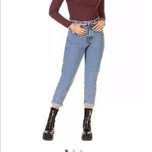 NWT Black Tape High Rise Mom Jeans Raw Hem Size 27